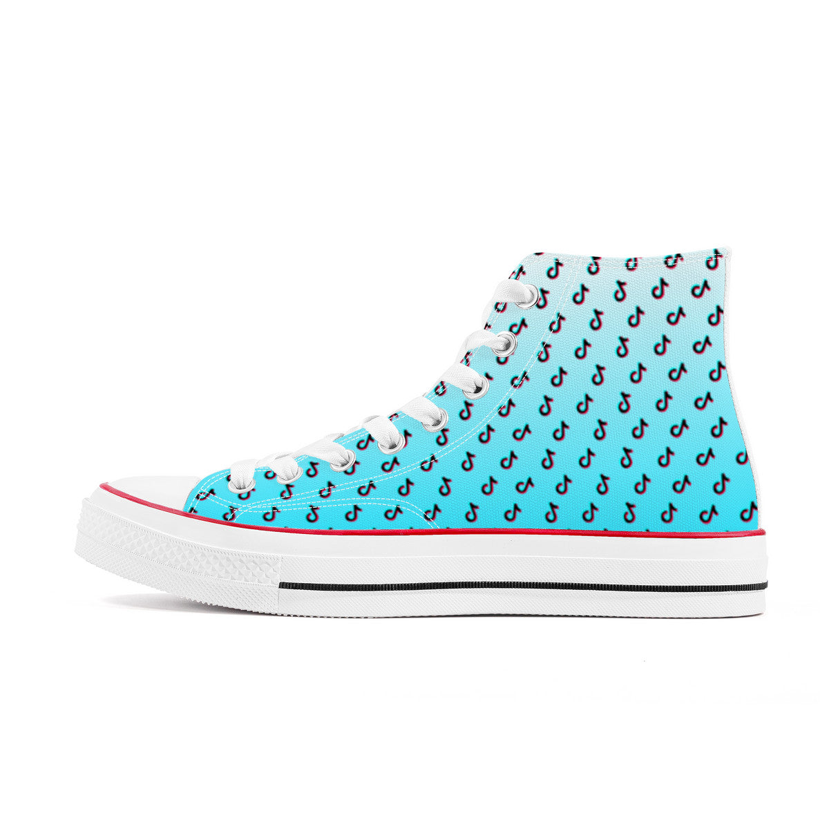 TikTok High Top Canvas Shoes - Blue TikTok sneakers - SD-style-shop