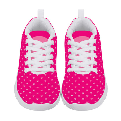 Kids Dance Sneakers - Pink Hearts