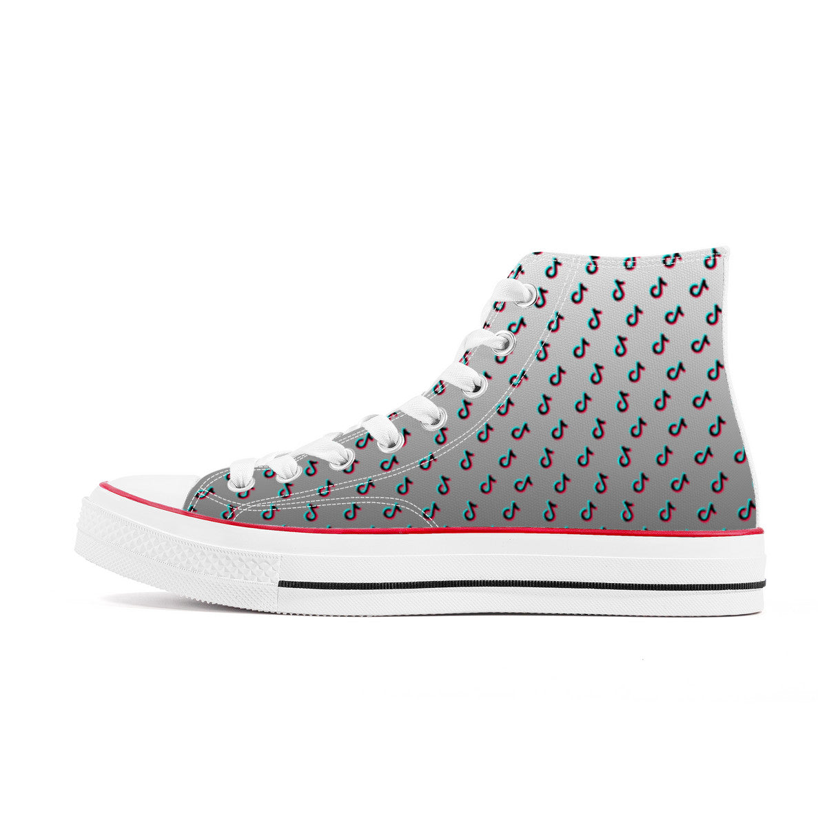 TikTok High Top Canvas Shoes - Gray TikTok sneakers - SD-style-shop