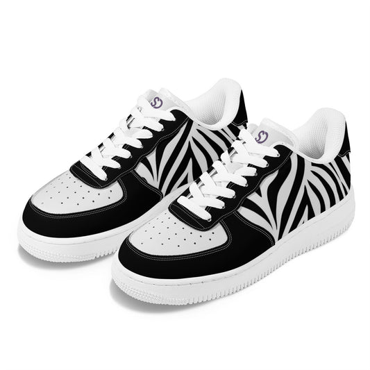 Zebra Print Low-Top Sneakers