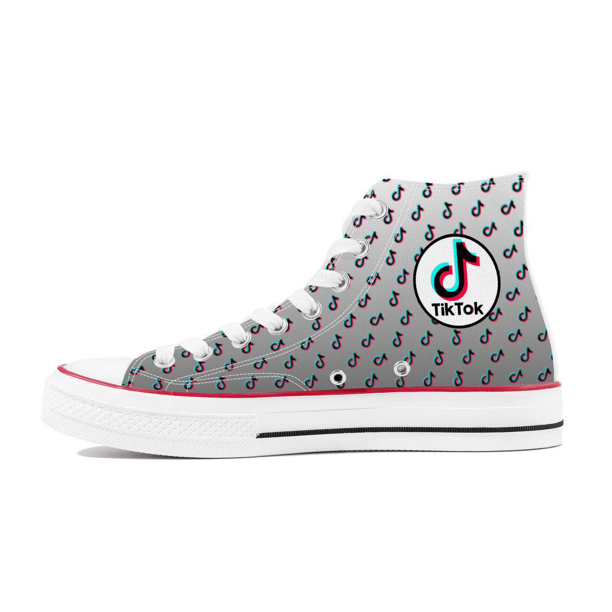 TikTok High Top Canvas Shoes - Gray TikTok sneakers - SD-style-shop