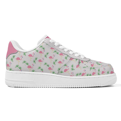 Grey Flamingo Low-Top Sneakers