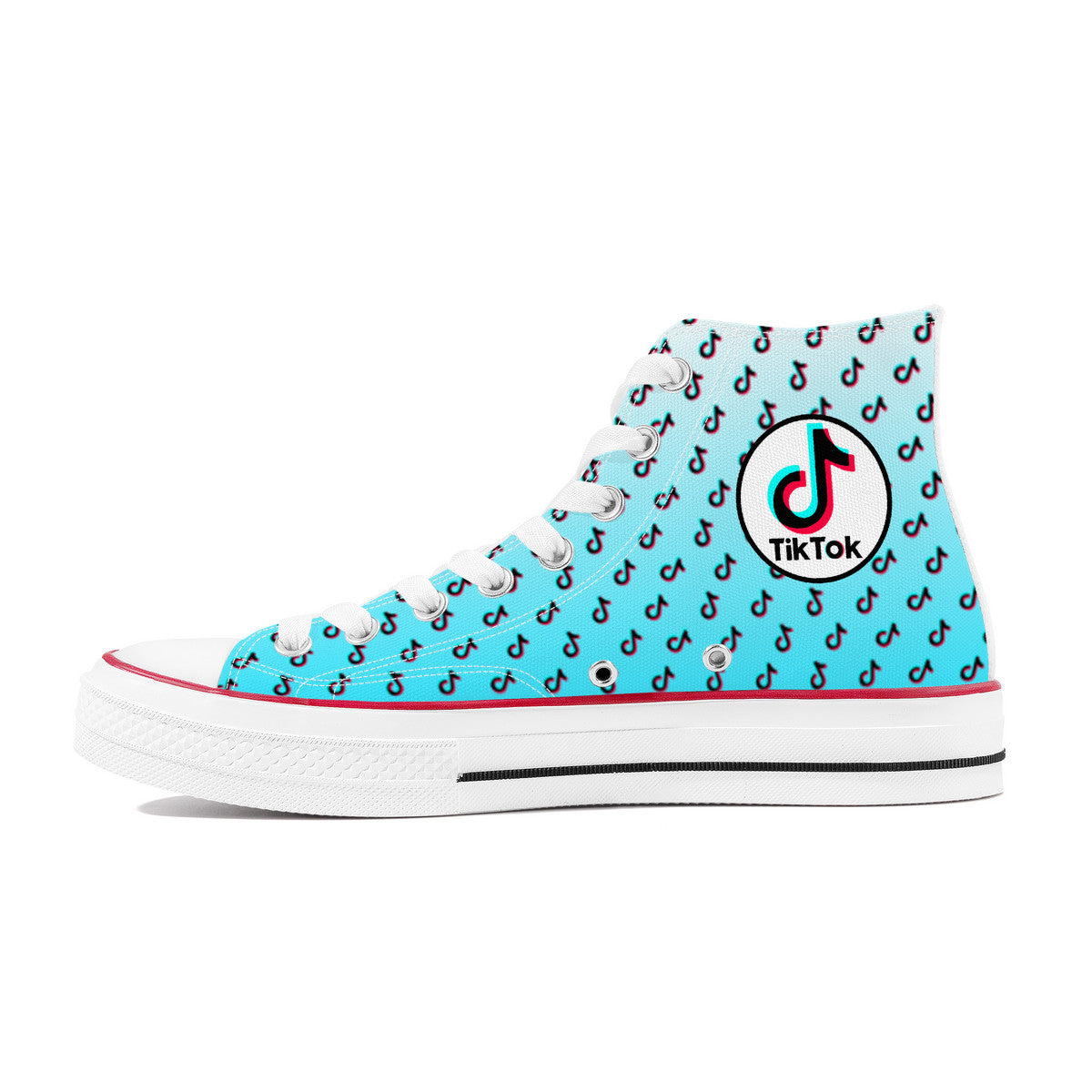 TikTok High Top Canvas Shoes - Blue TikTok sneakers - SD-style-shop