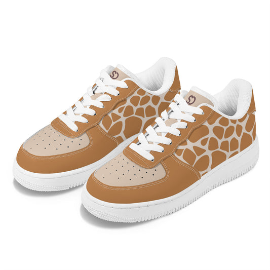 Giraffe Print Low-Top Sneakers