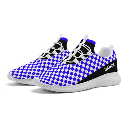 Dance Sneakers - Checkered Blue Dance Shoes