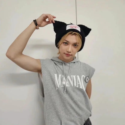 Stray Kids HyunJin Solid Color Knitted Hat