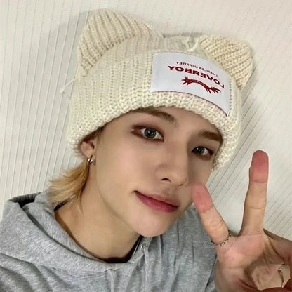 Stray Kids HyunJin Solid Color Knitted Hat