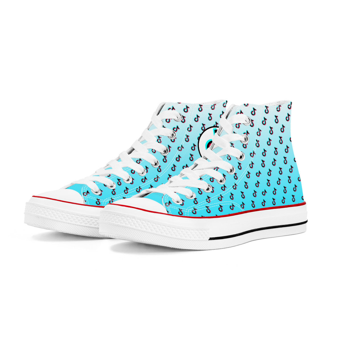 TikTok High Top Canvas Shoes - Blue TikTok sneakers - SD-style-shop