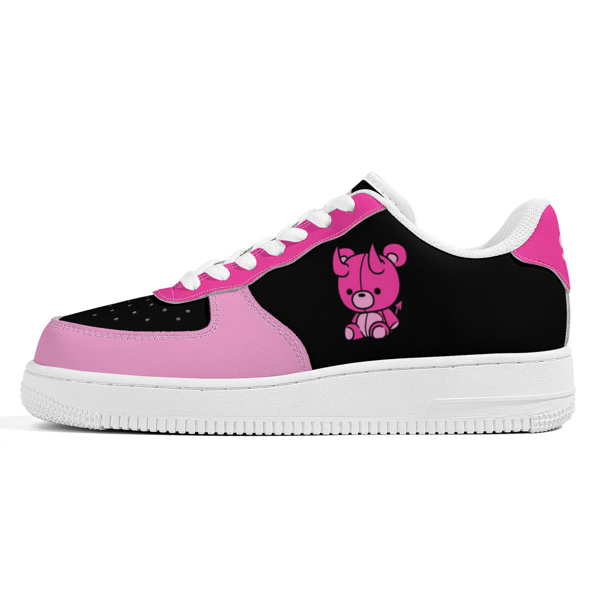 Cute Horned Bear Low Top Sneakers – Kawaii Goth Style