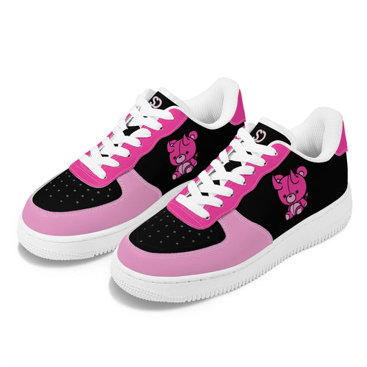 Cute Horned Bear Low Top Sneakers – Kawaii Goth Style