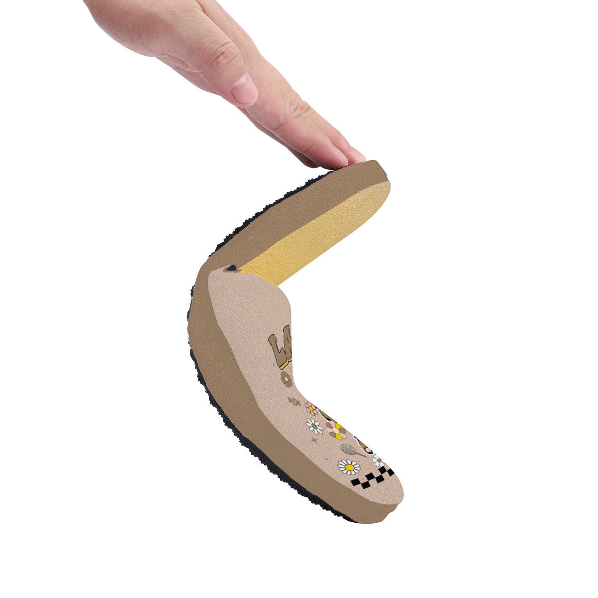Brown Labubu Monster Slippers – Soft Indoor Shoes with Non-Slip Soles