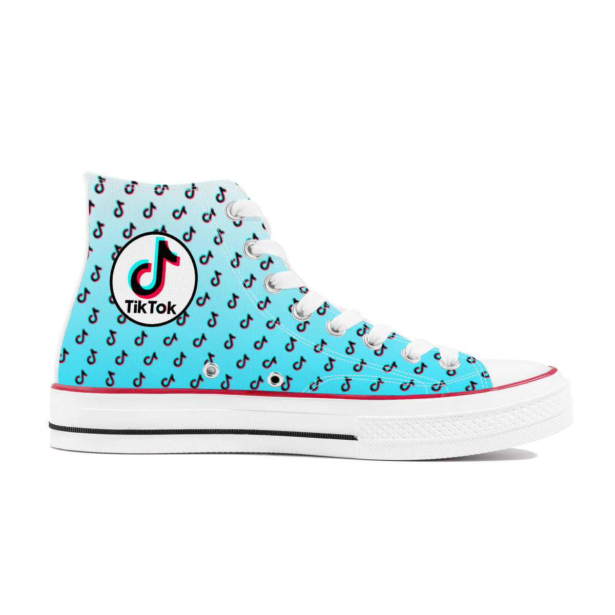 TikTok High Top Canvas Shoes - Blue TikTok sneakers - SD-style-shop