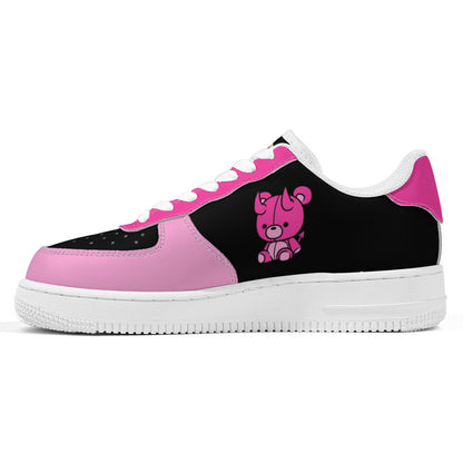 Cute Horned Bear Low Top Sneakers – Kawaii Goth Style