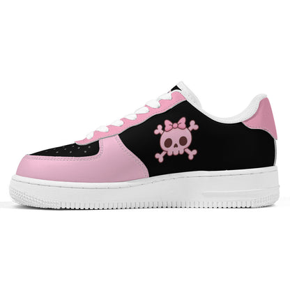 Pink Skull Low Top Sneakers – Cute Goth Style
