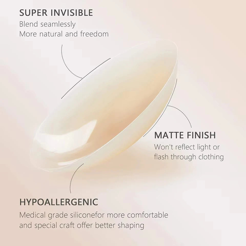 Naadloze Tepel Cover Zelfklevende Siliconen Borst Pasties Vrouwen Kleverige Onzichtbare Stick-on Bh Boob Tape Voor Alle Huidtinten