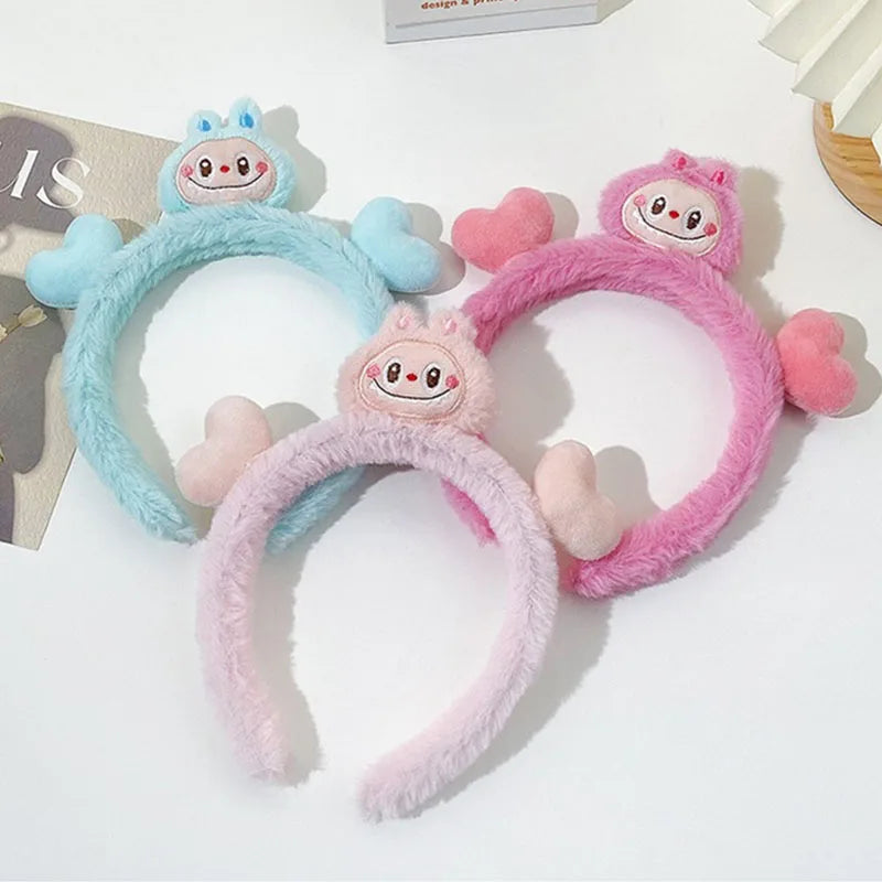 3/6pcs Plush Labubu hair bands