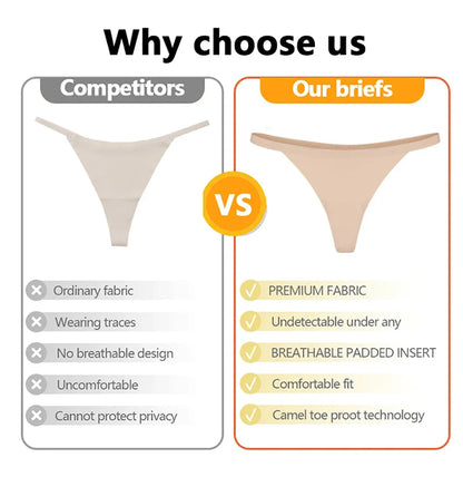 2 Stuks Anti Kameel Teen Slipje Camel Toe Proof Panty Lijnen Concealer Cover Naadloze Ondergoed Voor Leggings Gym