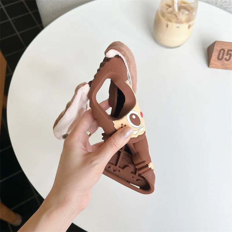 Labubu Brown long ear Phone case For iPhone
