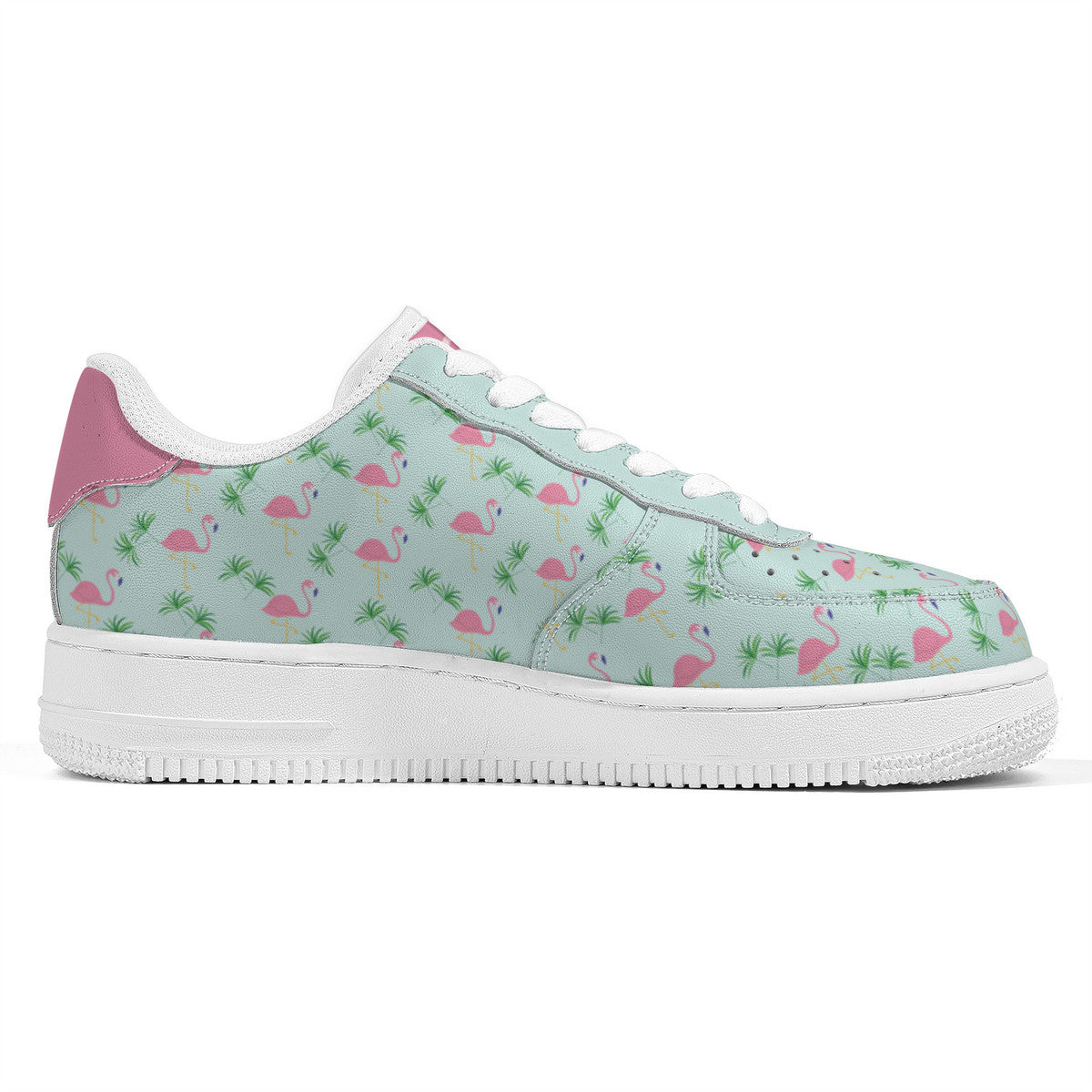 Green Flamingo Low-Top Sneakers
