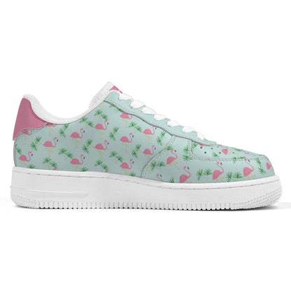 Green Flamingo Low-Top Sneakers