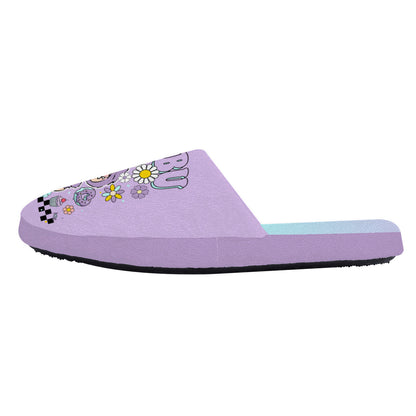 Purple Labubu Monster Slippers – Soft Indoor Shoes with Non-Slip Soles