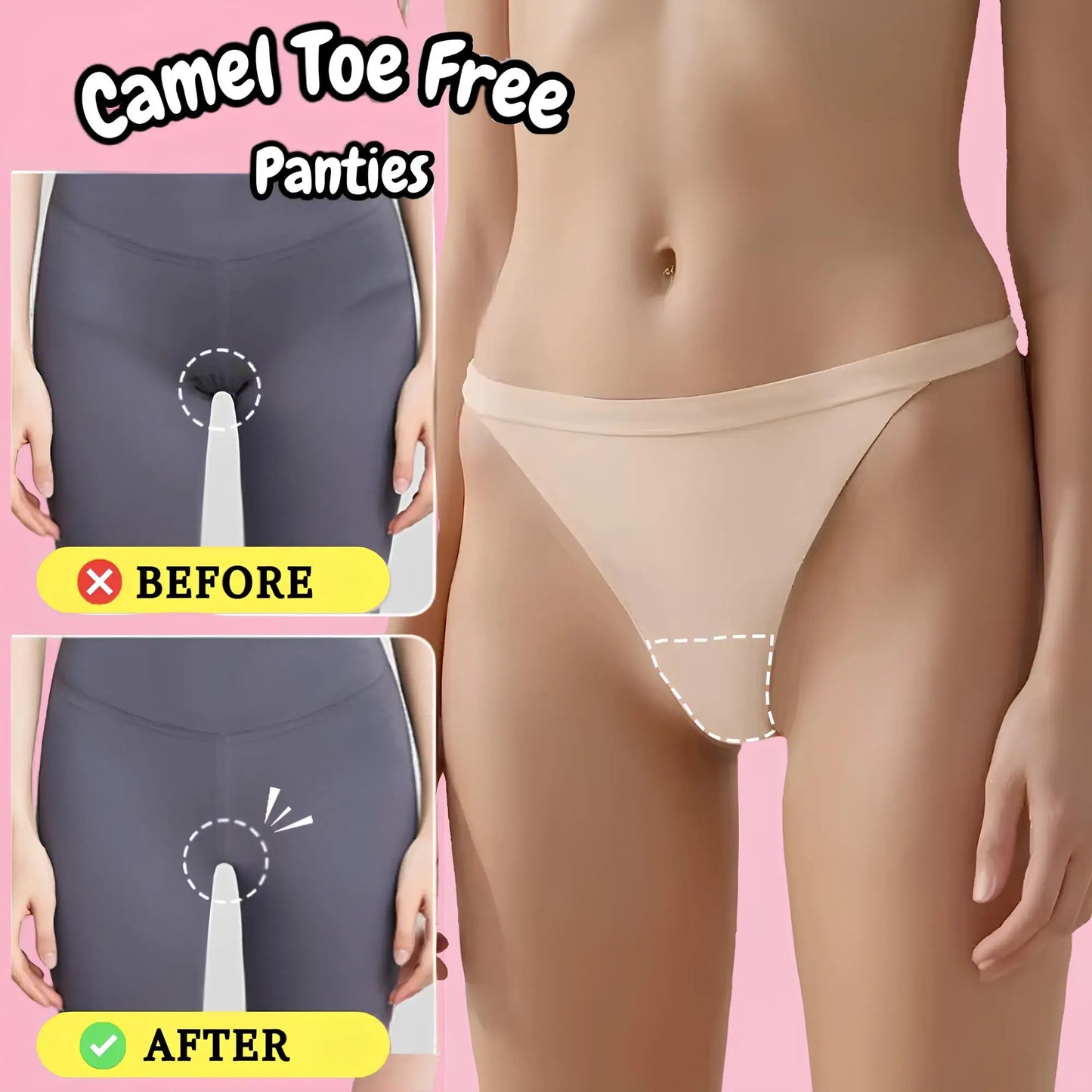 2 Stuks Anti Kameel Teen Slipje Camel Toe Proof Panty Lijnen Concealer Cover Naadloze Ondergoed Voor Leggings Gym