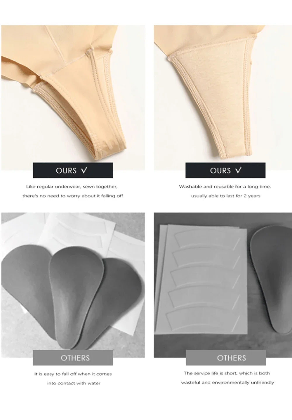 2 Stuks Anti Kameel Teen Slipje Camel Toe Proof Panty Lijnen Concealer Cover Naadloze Ondergoed Voor Leggings Gym