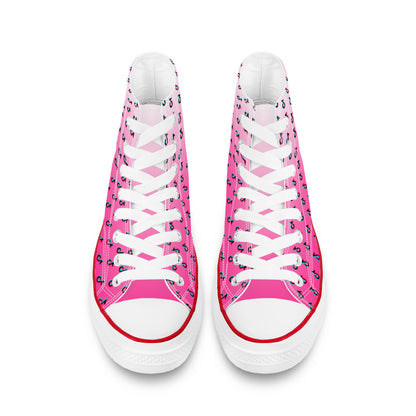 TikTok High Top Canvas Shoes - Pink TikTok Sneakers - SD-style-shop