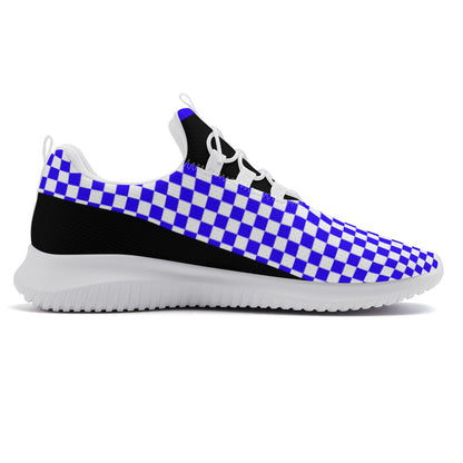 Dance Sneakers - Checkered Blue Dance Shoes