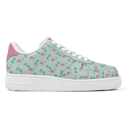 Green Flamingo Low-Top Sneakers
