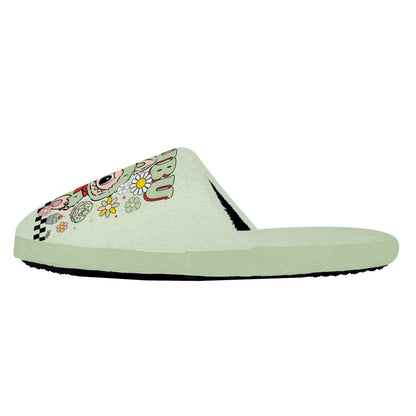 Green Labubu Monster Slippers – Soft Indoor Shoes with Non-Slip Soles
