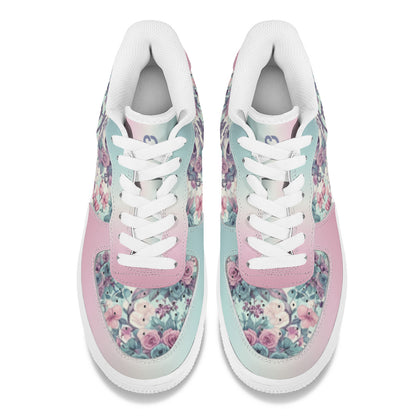 Unicorn & Flowers Low Top Sneakers – Pastel Dreamy Style