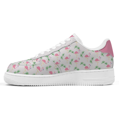 Grey Flamingo Low-Top Sneakers