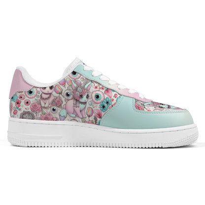 Bunny & Eyeballs Low Top Sneakers – Pastel Kawaii Goth Style