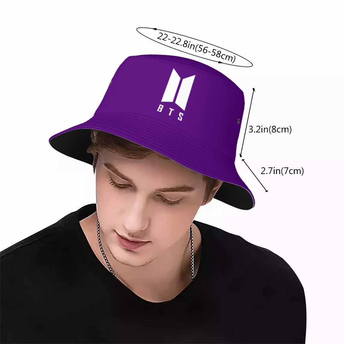 BTS logo Bucket Hat Purple