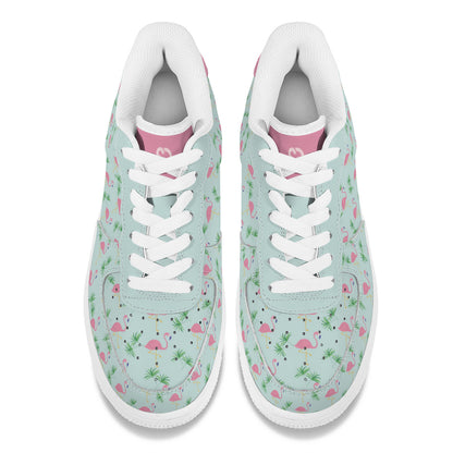Green Flamingo Low-Top Sneakers