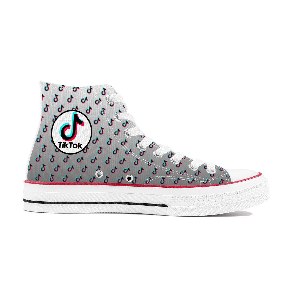 TikTok High Top Canvas Shoes - Gray TikTok sneakers - SD-style-shop