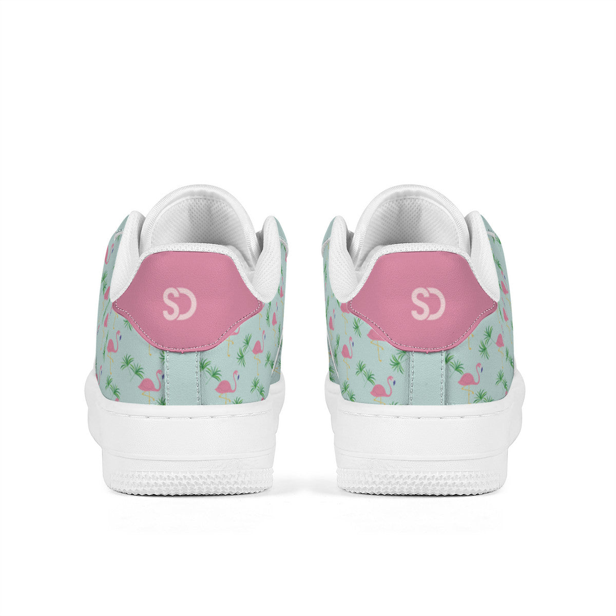 Green Flamingo Low-Top Sneakers