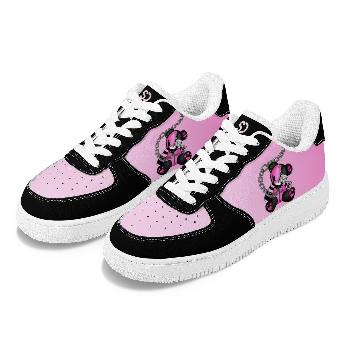 Chained Bear Low Top Sneakers – Kawaii Goth Street Style