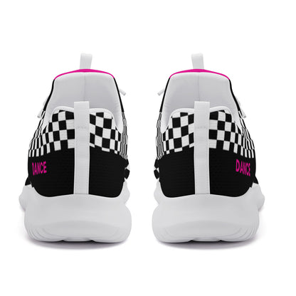 Dance sneakers- Checkered -Black and White