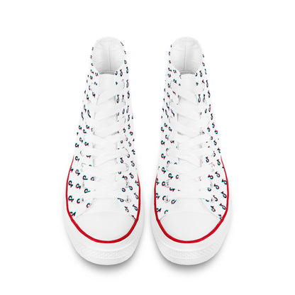 TikTok High Top Canvas Shoes - White TikTok sneakers - SD-style-shop