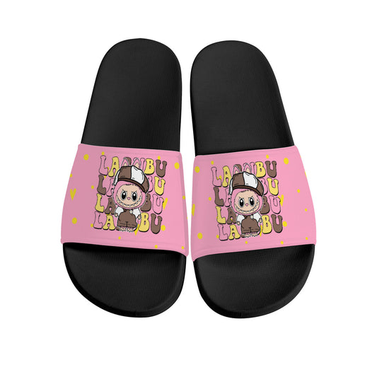 Labubu Slide Sandals - Labubu slides pink and black