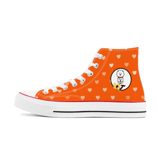 BT21 RJ High Top Canvas Sneakers- Orange