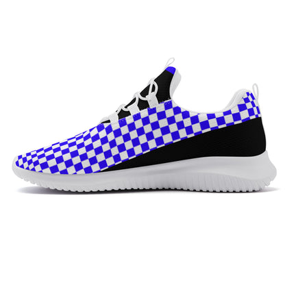 Dance Sneakers - Checkered Blue Dance Shoes