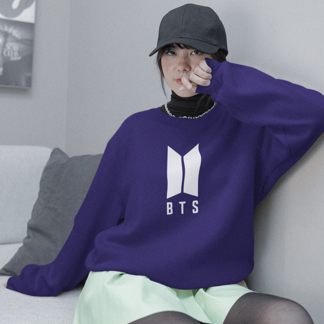 BTS Logo Crewneck Pullover Sweatshirt