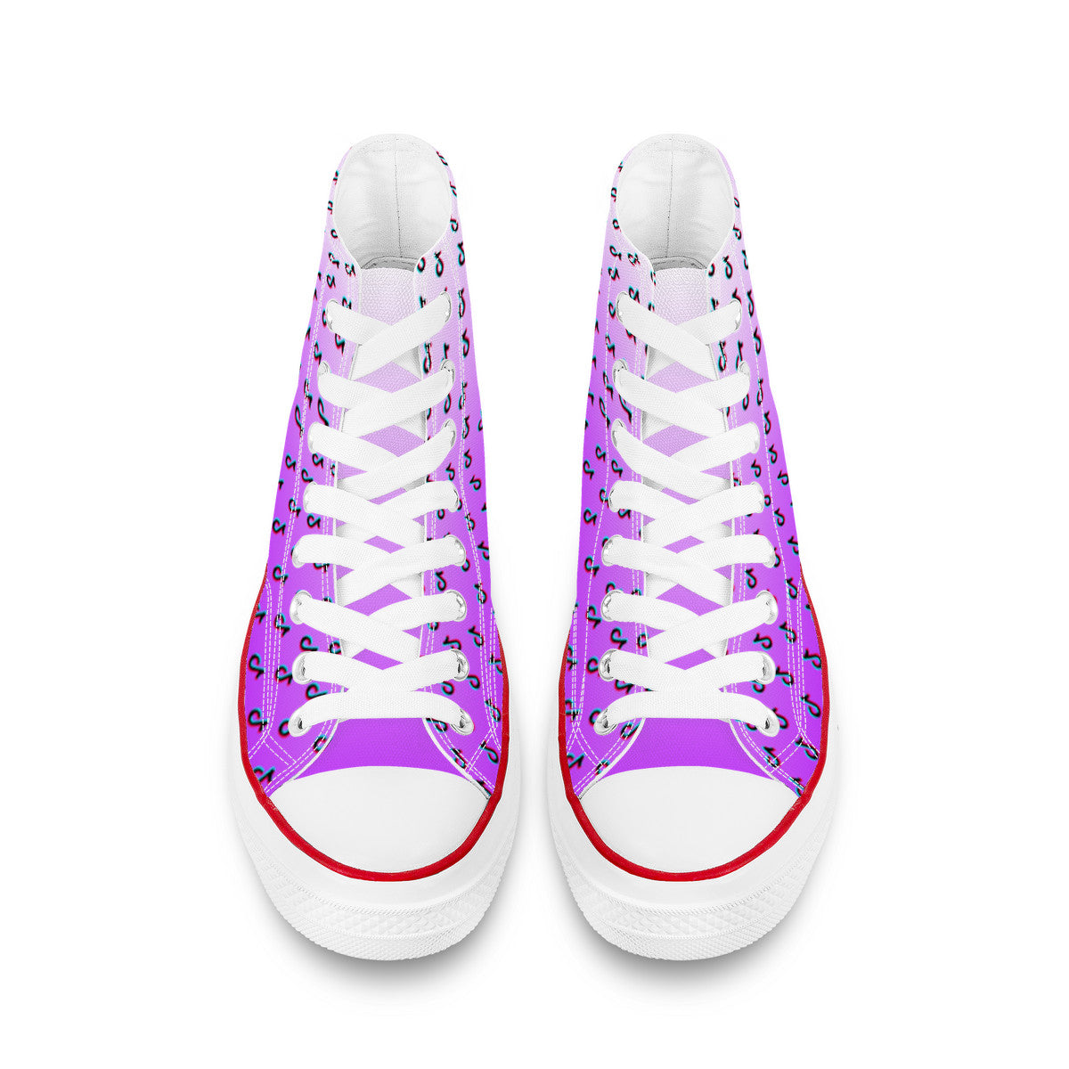 Tiktok High Top Canvas Shoes - Purple TikTok Sneakers - SD-style-shop