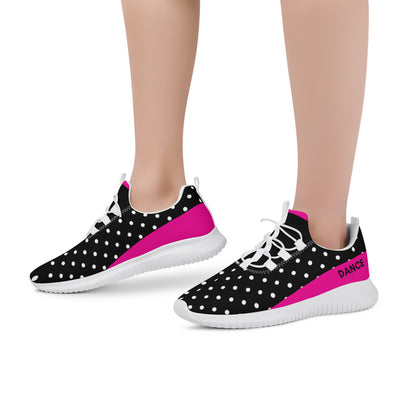 Dance Sneakers - Polka Dots - Black