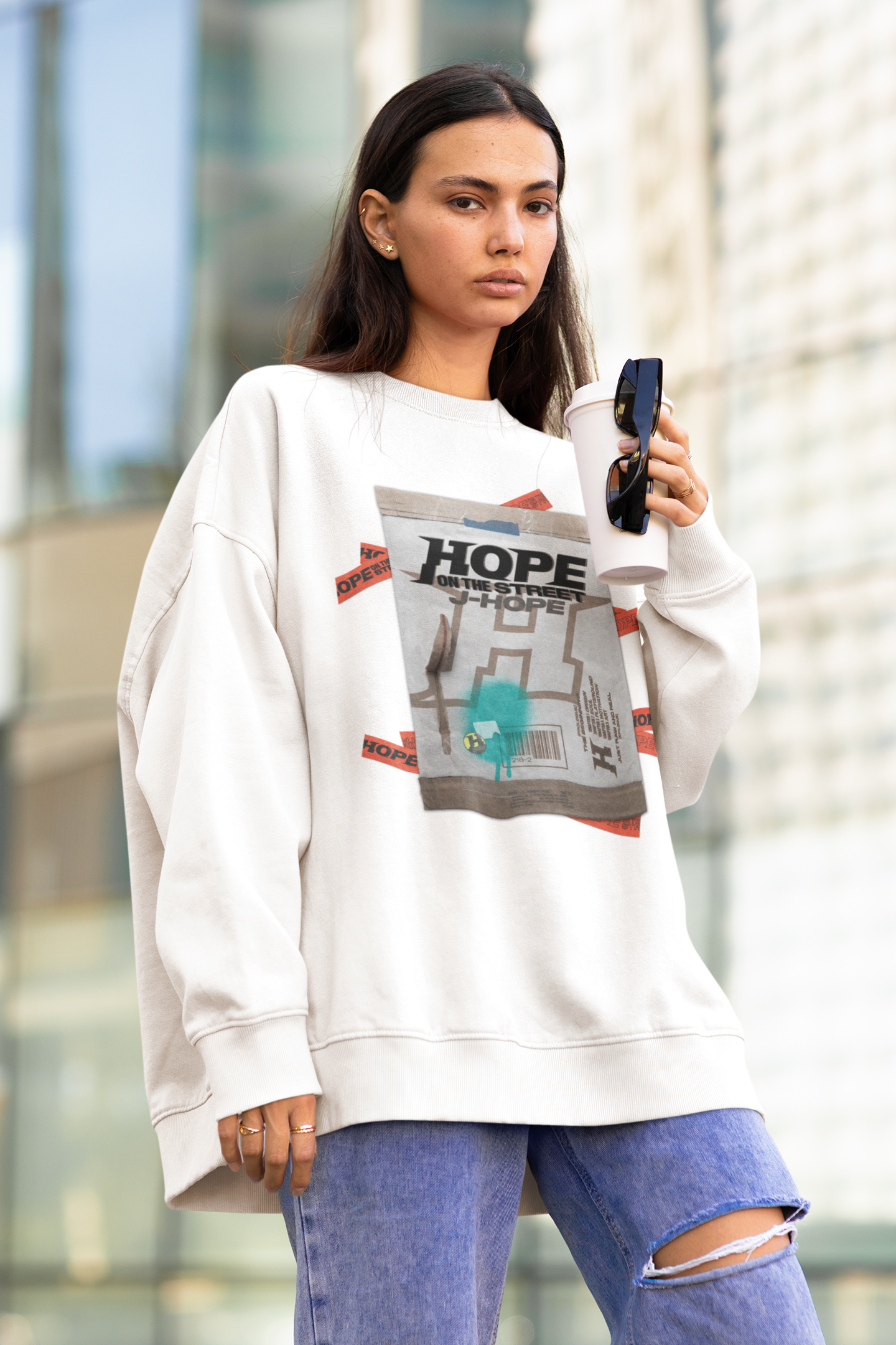 J-Hope Hope on the Street Crewneck Sweatshirt