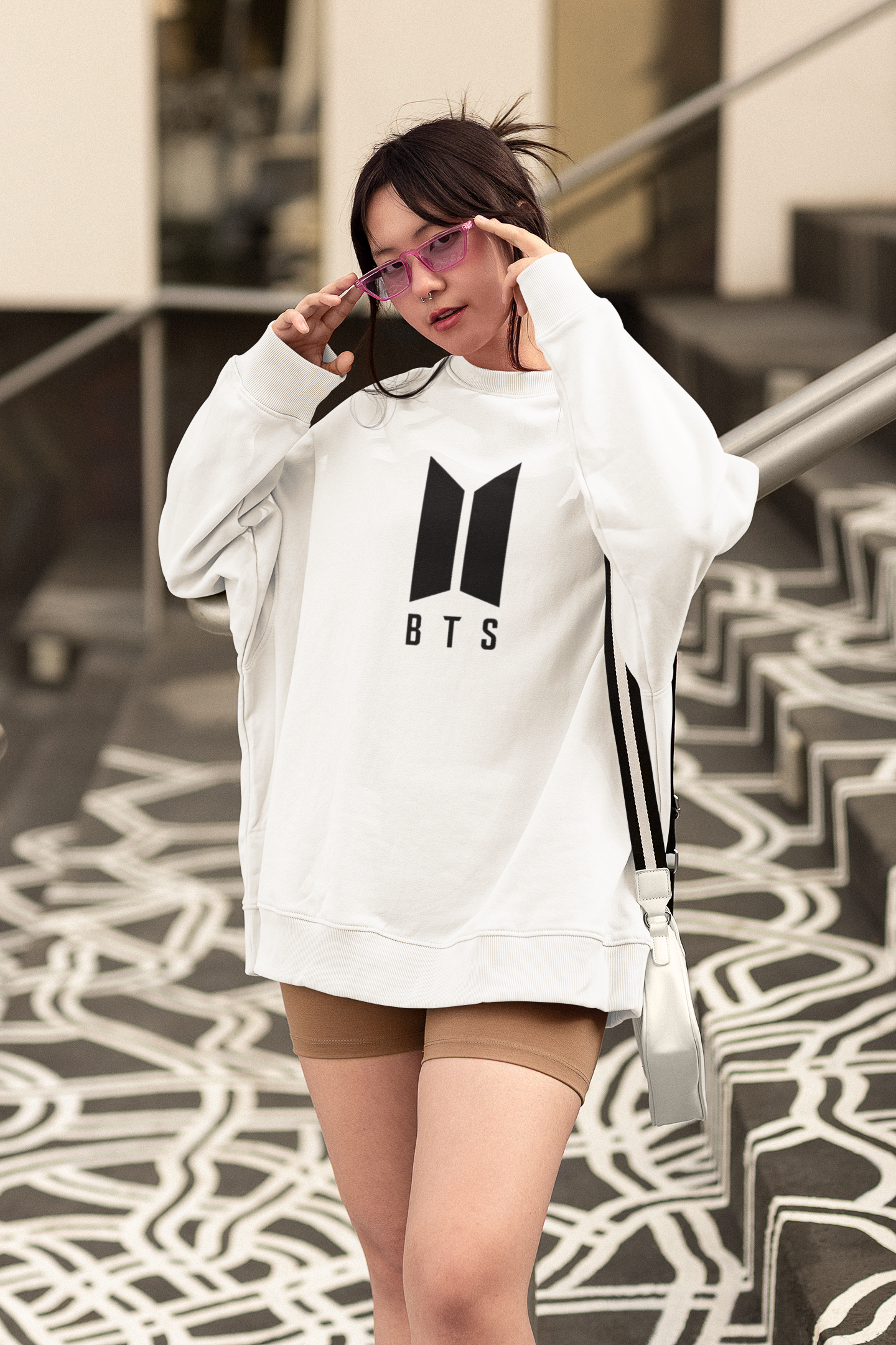 BTS Logo Crewneck Pullover Sweatshirt