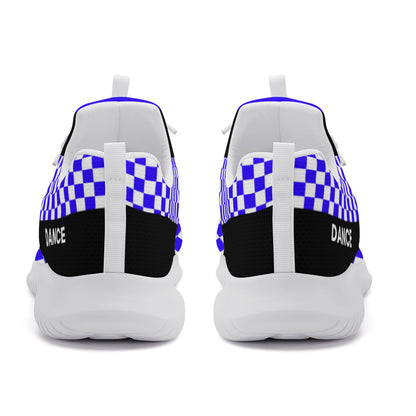 Dance Sneakers - Checkered Blue Dance Shoes